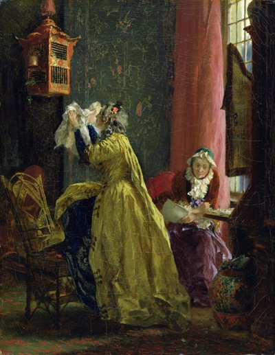 In the Boudoir by Adolph Menzel